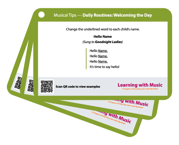 daily routines: music for welcoming the day flashcards icon